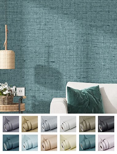  behang zelfklevend effen kleur muurstoffen vliesbehang voor woondecoratie waterdicht materiaal woondecoratie 53x300cm