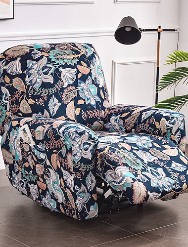  stretch relaxfauteuilhoezen hoes grafische print antislip hoes bank meubelbeschermer met elastische onderkant (inclusief 1 rugleuninghoes, 1 zittinghoes, 2 armleuninghoezen)