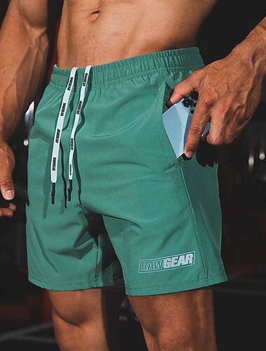  Herren kurze Sporthose Laufshorts kurze hosen Sporthose Kurz Tasche Kordelzug Unten Sportlich Atmungsaktiv Feuchtigkeitsabsorbierend Weich Fitness Fitnesstraining Laufen Sportbekleidung Sportkleidung