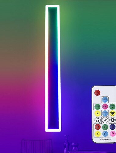  rgb farverig dæmpende væglampe led ws2811 ic væglampe med rf fjernbetjening 15w akryl aluminium lampet til stue soveværelse entre baggrundsindretning