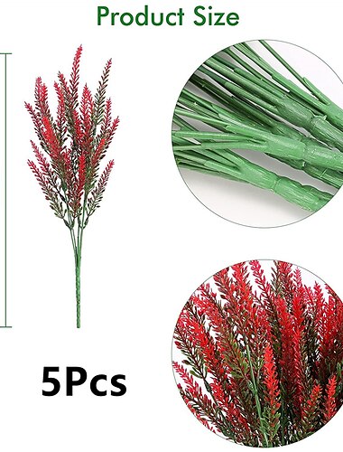  5 Stück künstliche Lavendelblüten, Heimdekoration, Außensimulation, Blumen, Pflanzen, Dekorationen, Blumenstrauß, Hochzeitsdekoration