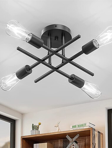  4 hlavy 6 hlav stropní světlo led kovové vintage industriální styl černé umělecké moderní 220-240v