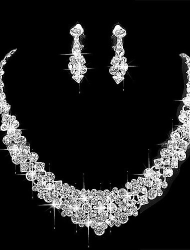  Svatební šperky Soupravy 1 sada Průsvitné Slitina Náušnice Náhrdelníky Dámské Jednoduchý Módní Roztomilý Geometrické Kulatý Sada šperků Pro Svatební Zásnuby