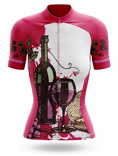  Mulheres Camisa para Ciclismo Gráfico Manga Curta Moto Camisa / Roupas Para Esporte Blusas com 3 bolsos traseiros Ciclismo de Montanha Ciclismo de Estrada Secagem Rápida Tiras Refletoras Bolso