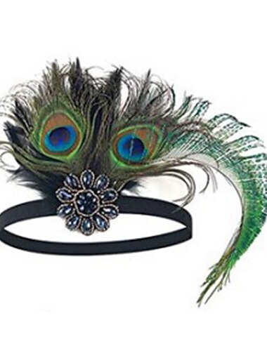  Retro Vintage 1920er Kopfschmuck Maskerade Flapper-Stirnband Kopfschmuck Der große Gatsby Charleston Hochzeitsgast Normal Damen Halloween Karneval Maskerade Party / Abend Cocktailparty Abschlussball