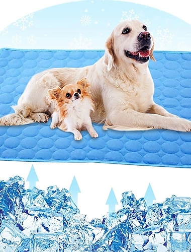 犬用マット冷却サマーパッドマット猫用毛布ソファ通気性ペット犬用ベッド夏用小型中型大型犬用車