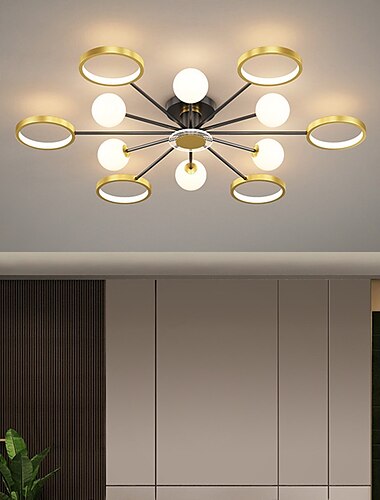  110 cm taklampe led metall kunstnerisk stil moderne luksus mote lysekrone moderne atmosfære husholdning stue soverom lamper