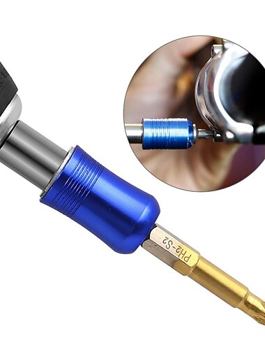  Haste hexagonal azul de 1/4 polegada chave de fenda de trava automática haste de extensão de liberação rápida magnética alongar a haste da cabeça do lote 60mm 100mm 150mm