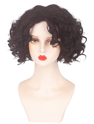  Encanto Perücke für Mirabel Cosplay kurze Bob lockige Perücke schwarze synthetische Perücke für Mirabel Karneval Party Halloween Perücken