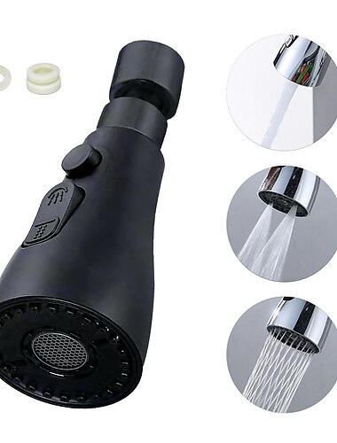  3-Funktions-Sprühkopf 360° schwenkbarer Wasserhahn-Sprayer-Kopf g1/2 wassersparender Spülenbelüfter für Küchenarmatur-Ersatz-Sprühkopf