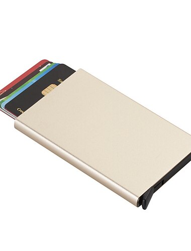  Aluminum Card Holder ID RFID Credit Card Holder Automatic Pop-up Bank Card Box Smart Quick Release Women Wallet Mini Car Package