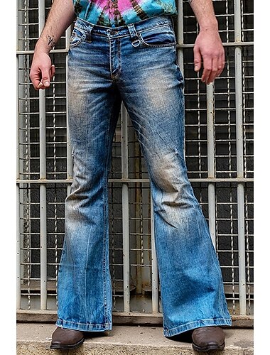  Jaren '60 Hippie Jaren '70 Broeken Bell Bottoms Hippie Schijf Grote maten Voor heren Maskerade Feest / Uitgaan Prideparade Trots maand Volwassenen Broeken