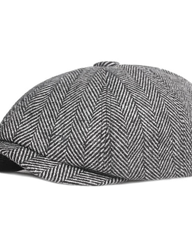  Den store Gatsby Gangster Retro / vintage De livlige 20-årene 1920-tallet Baret Hatt Herre Alle Kostume hatt Årgang Cosplay Fest Festival Hatt Nytt År / Peaky Blinders