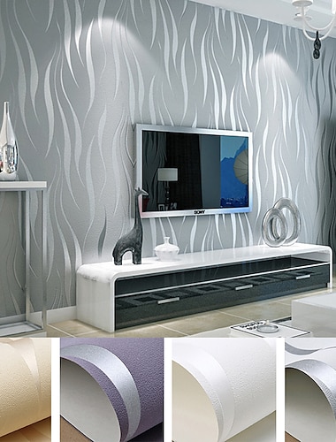  cool wallpapers muurschildering effen kleur wit grijs goud behang verwijderbaar achtergrondbehang vliesbehang voor huisdecoratie waterdicht materiaal woondecoratie 53*950cm
