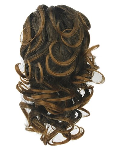  Toupet Pferdeschwanz Damen / Klassisch / Einfaches An- und Ausziehen Remy Menschenhaar Haarstück Haar-Verlängerung Locken Mittlerer Länge Urlaub / Party-Abendgarderobe / Party / Abend