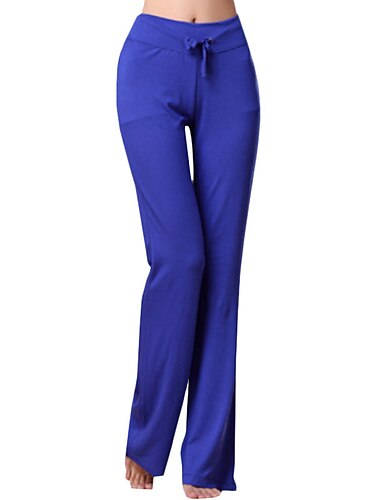  Yogahose Stretch ausgestelltes Bein Bootcut für Damen hohe Taille Workout Fitness Gym Hose weites Bein bequeme Loungehose lila pink
