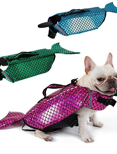  Hund Katze Rettungsweste Hundeschwimmweste Mode Niedlich Verstellbar Atmungsaktiv Weich Waschbar Bequem Outdoor Party Alltagskleidung Alltagstauglich Festival Hundebekleidung for Bichon Frise Pudel
