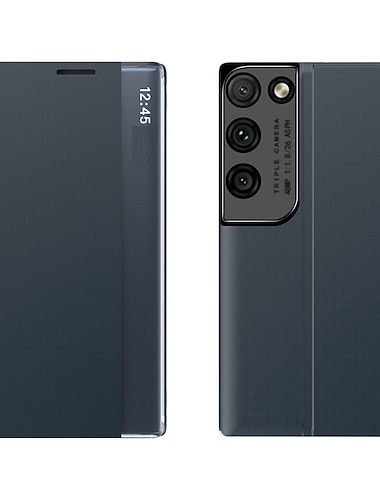  telefone Capinha Para Samsung Galaxy S26 Ultra Plus S25 S24 S23 S22 S21 Ultra Plus S20 A13 Capa Proteção Completa Case Completa Moldura Anti-Choque Magnética Anti-poeira Cor Sólida PC Couro PU