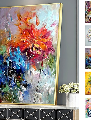  Abstraktes Aquarell Blumen Wandkunst Leinwanddrucke Blumen Heimdekoration Dekor gerollte Leinwand kein Rahmen ungerahmt ungedehnt