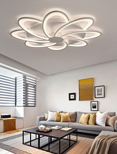  53 cm plafonnier led moderne salon chambre plafonnier en forme de fleur