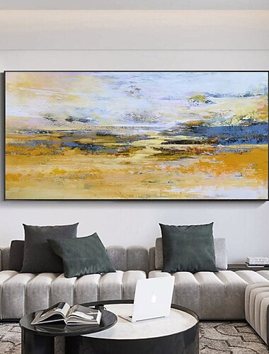  Pittura A Olio Fatta A Mano Su Tela Decorazione Della Parete Di Arte Pittura Astratta Coltello Paesaggio Giallo Per La Decorazione Domestica Pittura Arrotolata Senza Cornice Non Allungata