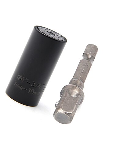  2 peças chave de soquete universal de 7-19 mm, catraca multifuncional, furadeira manual, soquete de reparo de motocicleta, vela de ignição com soquete mágico