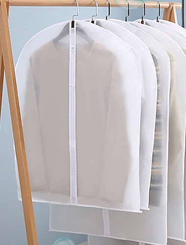  5 Stück Kleidersäcke verhindern das Eindringen von Flüssigkeiten, transparentes Fenster, geeignet für Anzughemden. als Schrank und Reiseaufbewahrung verwendet