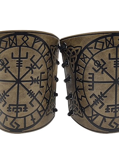  Retro Vintage Mittelalterlich 17. Jahrhundert Rüstung Maskerade Armband Ren Faire Ritter Wikinger Outlander Bogenschießen Herren Damen Vikinger Maskerade Party / Abend Erwachsene 1 Handgelenkstütze