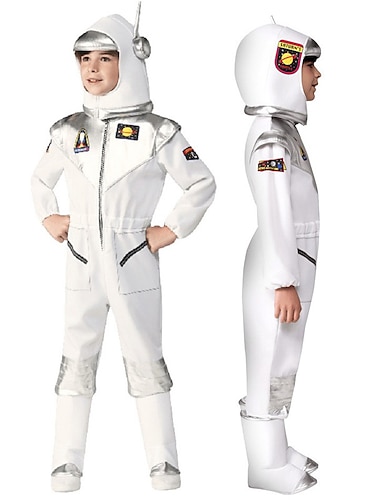  Garçon Fille Astronaute Costume de Cosplay Pour Halloween Carnaval Mascarade Cosplay Enfant Collant / Combinaison Chapeau