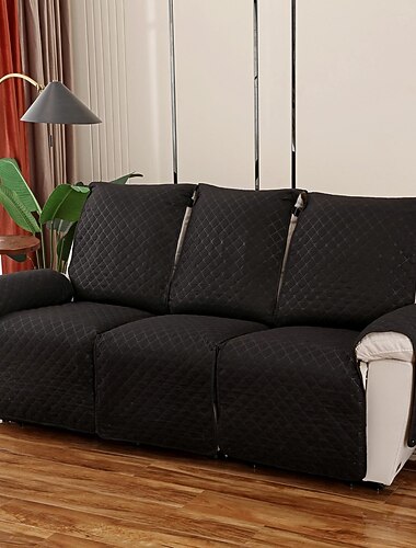  Fundas antideslizantes para sillones reclinables de 3 plazas, aptas para sofás reclinables de cuero, resistentes al agua, antiarañazos, para sofás reclinables dobles, fundas divididas para cada