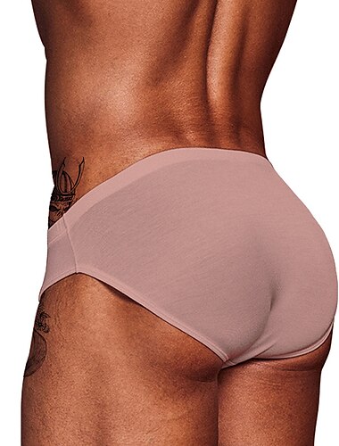  Herren 1 Packung Grundlegendes Höschen Slip Bedruckt Baumwolle Antibakteriell Auslaufsicher Einfarbig Mittlere Taillenlinie Schwarz Weiß