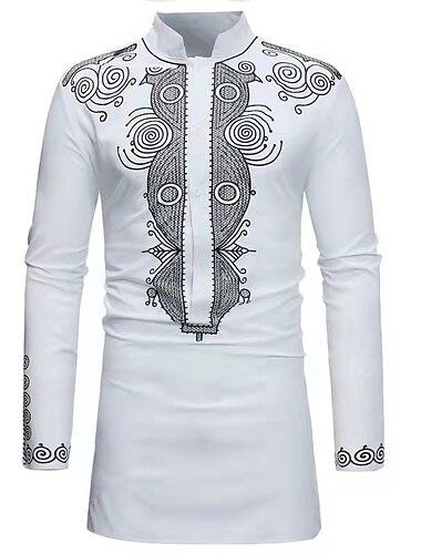  Herren Hemd Moderne afrikanische Outfits Afrikanischer Druck Dashiki Maskerade Erwachsene Hemd Party