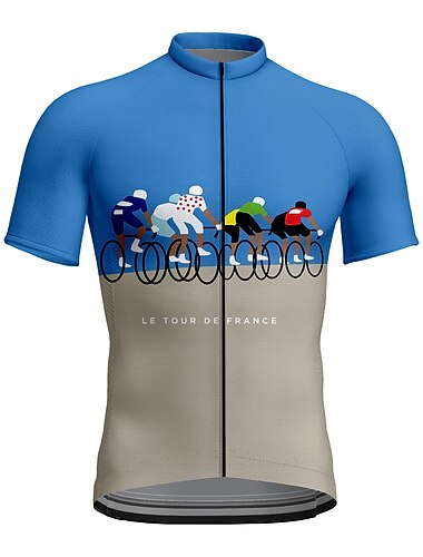  Hombre Maillot de Ciclismo Manga Corta Bicicleta Maillot Camiseta con 3 bolsillos traseros MTB Bicicleta Montaña Ciclismo Carretera Transpirable Secado rápido Dispersor de humedad Bandas Reflectantes