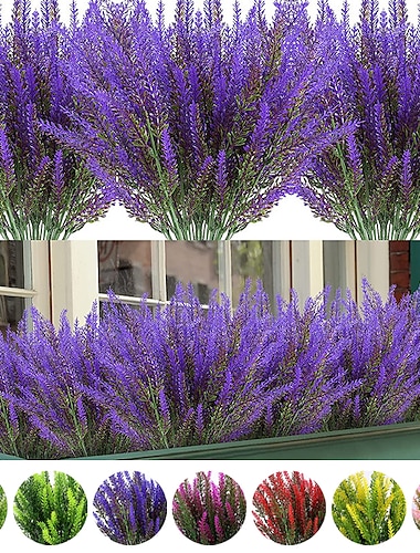  5 uds flores artificiales de lavanda decoración del hogar flores de simulación al aire libre decoraciones de plantas ramo de flores decoración de boda