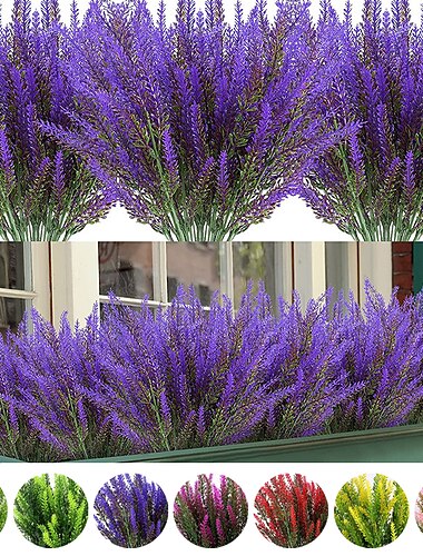  5 uds flores artificiales de lavanda decoración del hogar flores de simulación al aire libre decoraciones de plantas ramo de flores decoración de boda