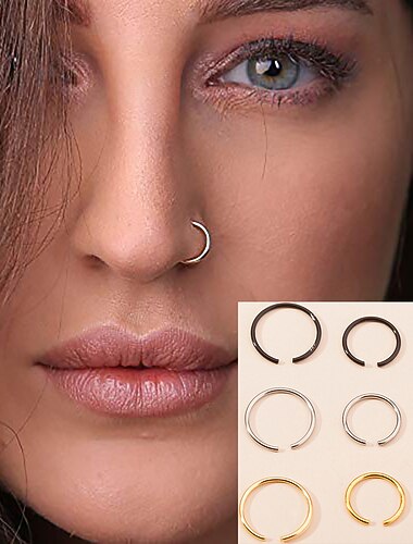  Näsring / näsbult / näsborrning Personlig Stylish Artistisk Dam Kroppssmycken Till Helgdag Datum Klassisk Rostfritt Stål + A Klass ABS Clown Som bilden 9st