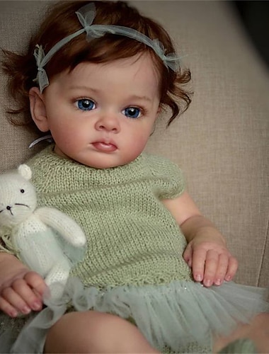  24 pouces reborn bébé poupée reborn poupée tutti enfant en bas âge fille avec genèse peinture de haute qualité 3d peau plusieurs couches peinture veine visible