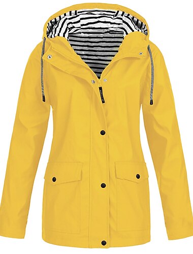  Damen Hoodie Jacke Basic Zip Tasche Valentinstag Polyester Mantel Winter Herbst Frühling Marineblau Schwarz Rosa Reisverschluss Kapuzenpullover Regular Fit S M L XL XXL XXXL / Wasserdicht