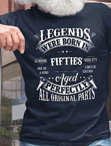  Herren Grafik Buchstabe T Shirt Lässiger Stil Baumwolle Kurzarm Grafik Hemd Wein Schwarz Weiß Bequemes T-Shirt Straße Lässig Modedesigner-Kleidung
