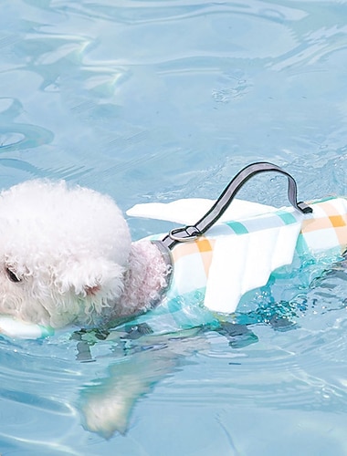  hunderedningsvest, ripstop hunderedningsvest justerbar hunderedningsvest med sterk oppdrift og slitesterkt redningshåndtak valperedning for små middels store hunder som svømmer båt