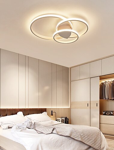  Plafoniera 55 cm dimmerabile led metallo stile moderno fashion finiture verniciate 220-240v