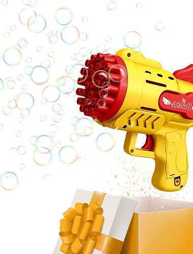  rakéta buborékpisztoly 29 lyukú automata szappanbuborék gép kültéri játék gyerekeknek születésnapi ajándékok esküvői parti nyári fiúknak