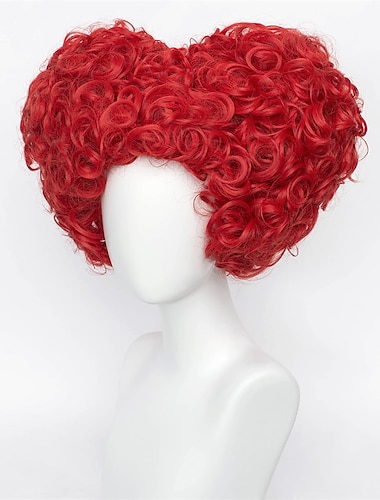  Perruque de carnaval 2026 Blond Rouge Blanc Bouclé Court Perruque synthétique de festival Mardi Gras Parade Coiffure de costume de cosplay pour Femmes