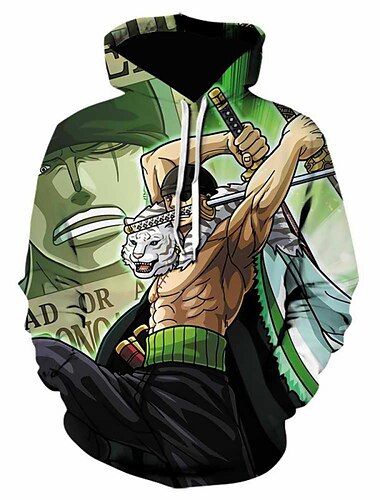  One Piece Μαϊμού D. Luffy Ρορονόα Ζόρο Φούτερ με Κουκούλα Anime Κινούμενα σχέδια Anime 3D 3D Χαράκουκου Γραφικό Για Για Ζευγάρια Ανδρικά Γυναικεία Ενηλίκων Πίσω στο Σχολείο 3D εκτύπωση