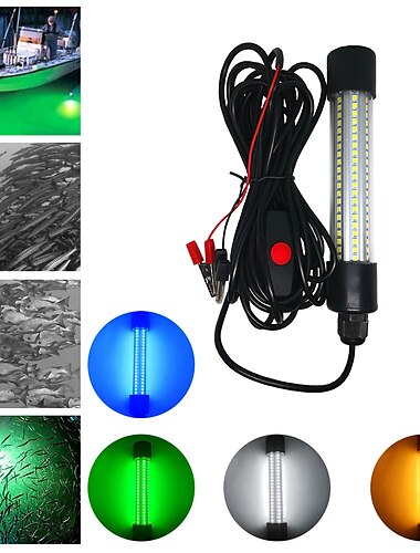  Underwater Fishing Light Submersible Fish Finder Lamp COB LED Innovative Compact Design with 5M Cable 1Pc