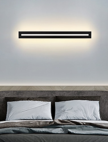  مصباح حائط ليد حديث على الطراز الاسكندنافي مصابيح حائط داخلية لغرفة المعيشة وغرفة النوم مصباح جداري معدني 220-240 فولت 34 واط