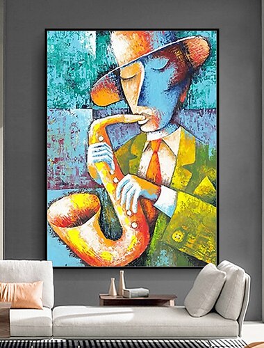  Mintura figura artesanal pintura a óleo sobre tela decoração de arte de parede moderna imagem abstrata para decoração de casa rolada sem moldura pintura não esticada