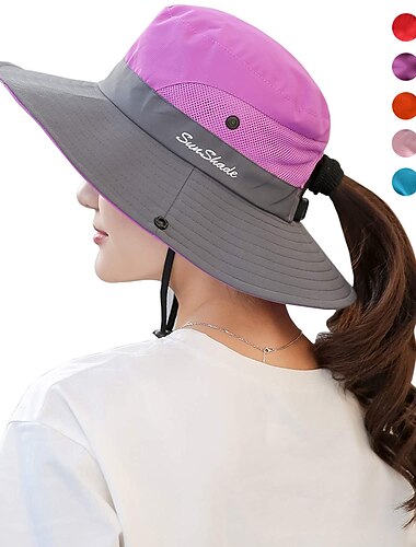  Sombrero Hombre Mujer Gorro para el Sol Sombrero Bob Gorro para senderismo Portátil Transpirable Secado rápido para Pesca Escalada Playa Retazos Nailon Verano
