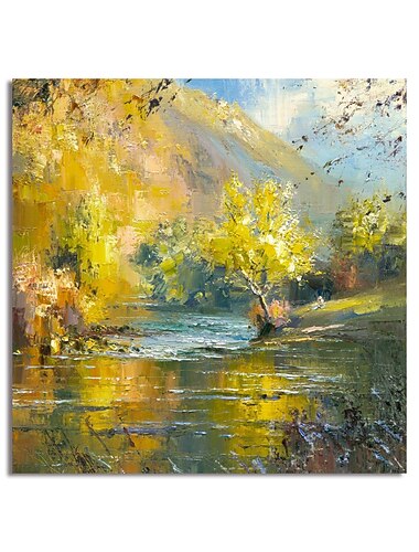  Pittura A Olio Fatta A Mano Dipinta A Mano Arte Della Parete Impressione Paesaggio Su Tela Dipinto Decorazione Della Casa Decor Telaio Allungato Pronto Da Appendere