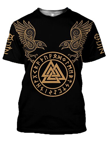  Vikingen krijgers T-Shirt Anime Cartoon Anime 3D Harajuku Grafisch Kawaii Voor Voor Stel Voor heren Dames Volwassenen Back To School 3D afdrukken